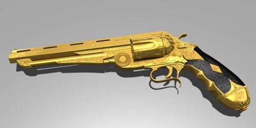 Golden revolver preview image